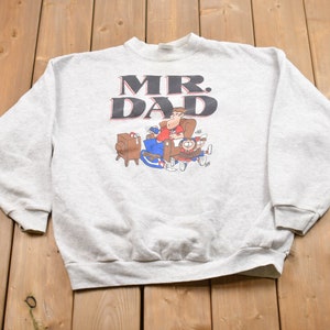 Vintage 1990s Mr. Dad Crewneck Sweatshirt / Made in USA / 90s Cartoon Crewneck / Athleisure / Streetwear / American Vintage