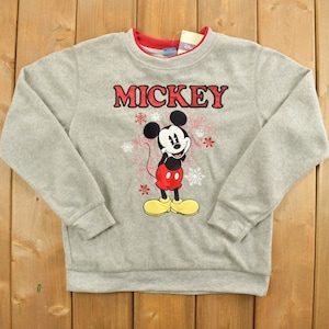 Vintage 1990s Mickey Mouse Disney Crewneck / Vintage Sweatshirt / Vintage Disney / Mickey / Embroidered / Disney Sweater