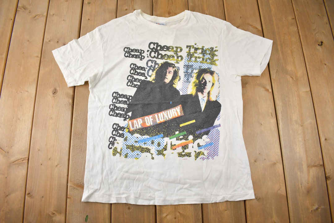 Vintage 1988 Cheap Trick Lap of Luxury Tour Promo T Shirt Made in