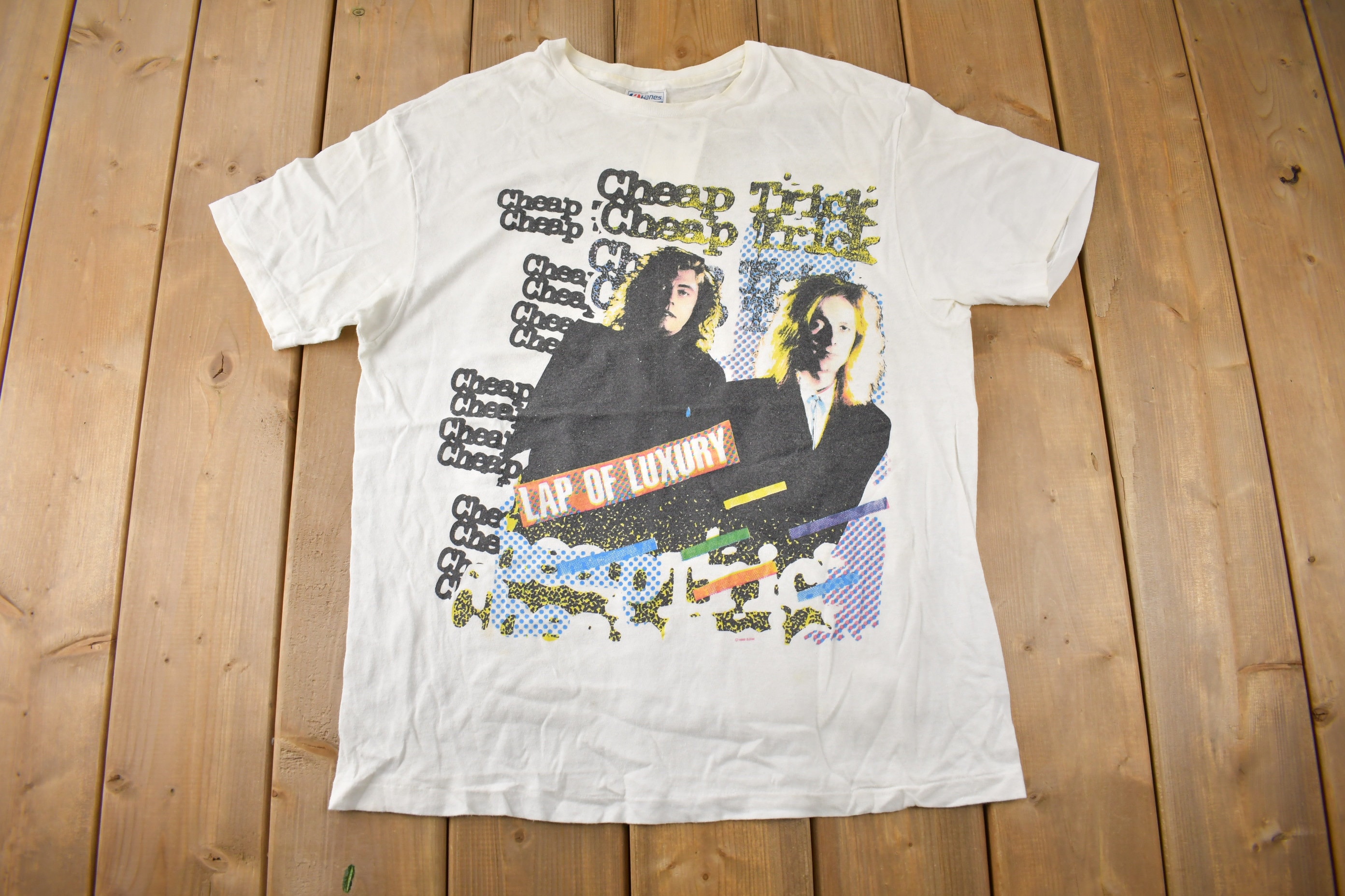 Vintage 1988 Cheap Trick Lap of Luxury Tour Promo T Shirt Made in