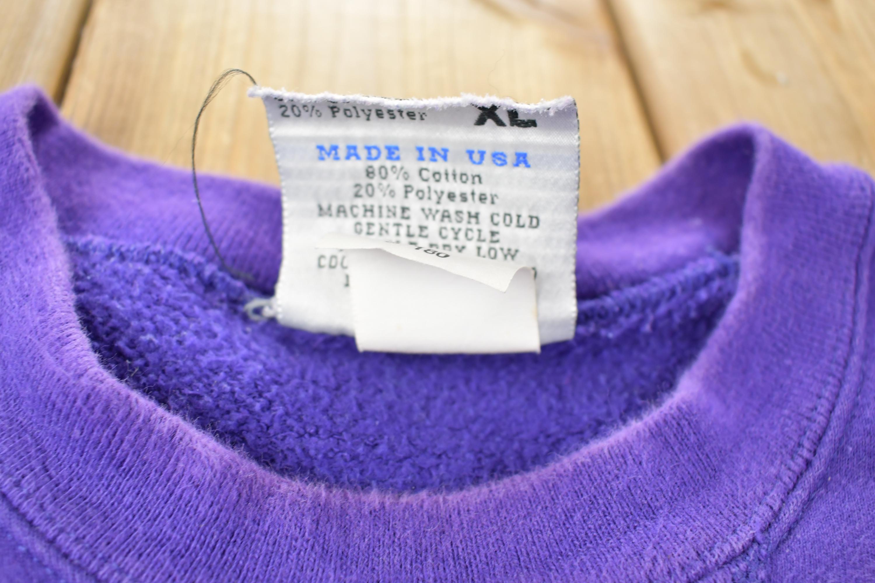 Vintage 1990s Venice Beach California Neon Crewneck Sweatshirt 