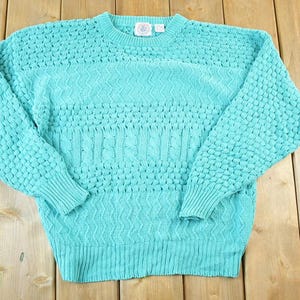Vintage 1990s Cape Isle Knitters Knit Abstract Pattern Crewneck 