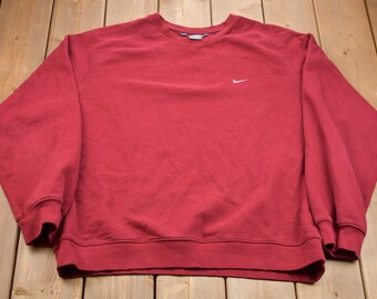 red nike vintage crewneck