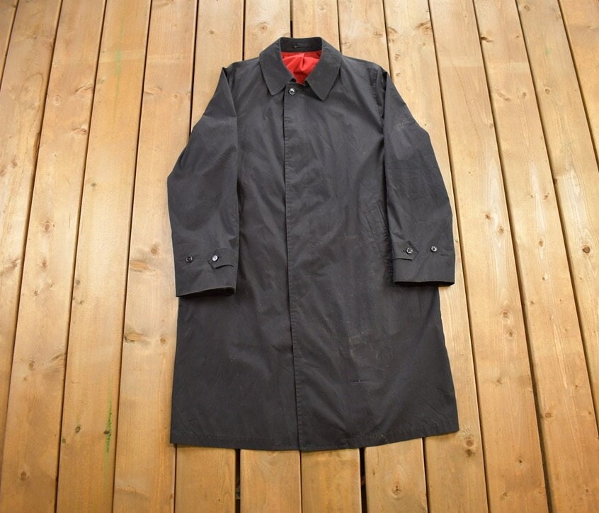 Vintage 1980s London Fog Full Length Trench Coat / 80s
