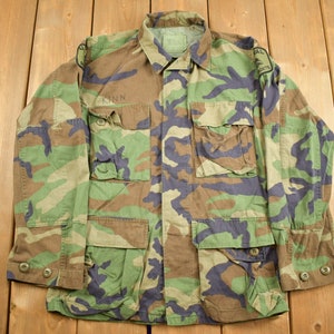 Vintage 1986 US Army Woodland Camo Military Field Jacket / US Army Green / Vintage Army / Militaria / Army Jacket / U.S. Naval Sea Cadets /
