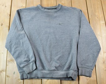 Vintage 1990s Nike Embroidered Mini Swoosh Crewneck Sweatshirt / 90s Nike / 90s Crewneck / Streetwear