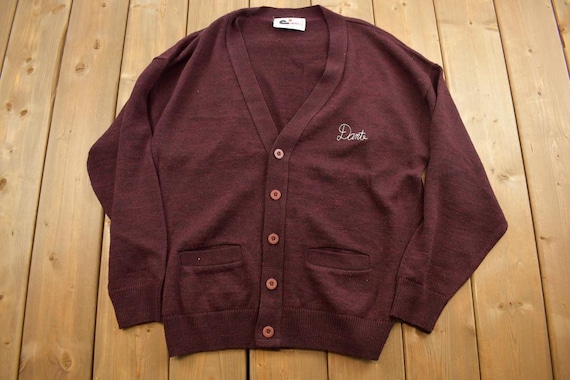 Vintage 1990s Cooper Cardigan Sweater / Vintage Cardigan / Button Up / Made In Canada