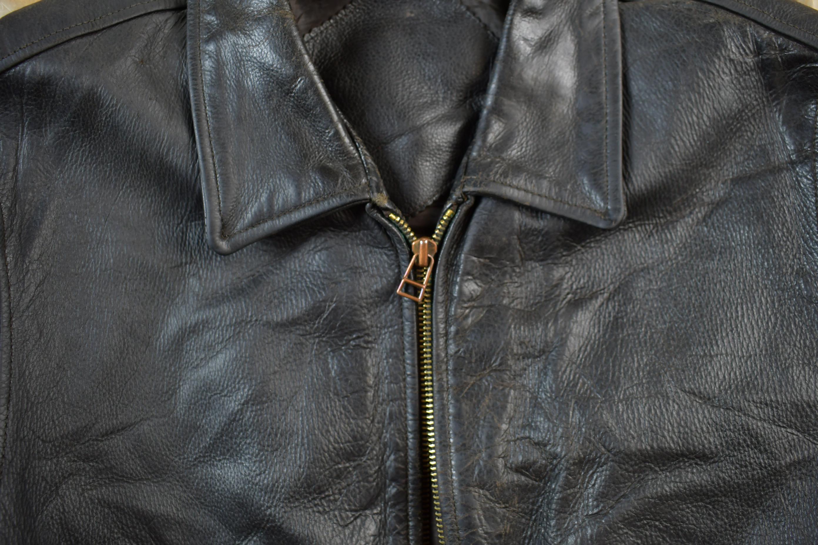 Vintage 1990s Leather Zip up Lamb Skin Jacket / Fall Outerwear