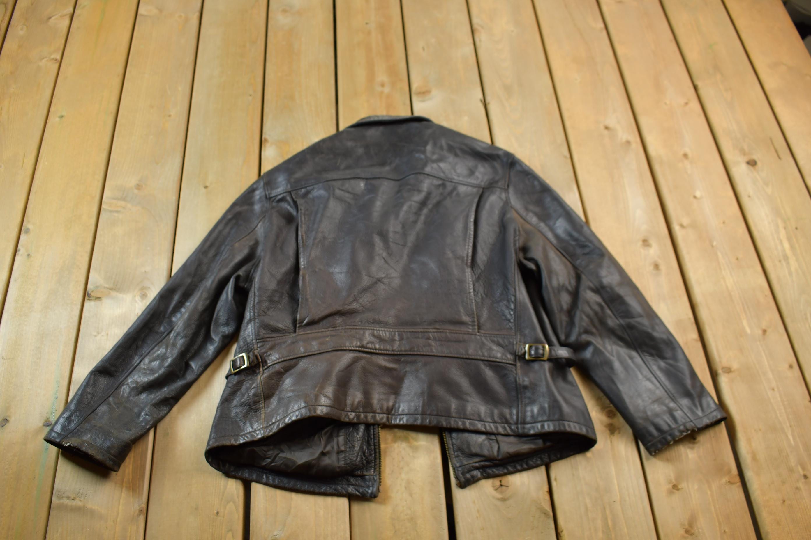 Vintage 1990s Leather Zip up Lamb Skin Jacket / Fall Outerwear