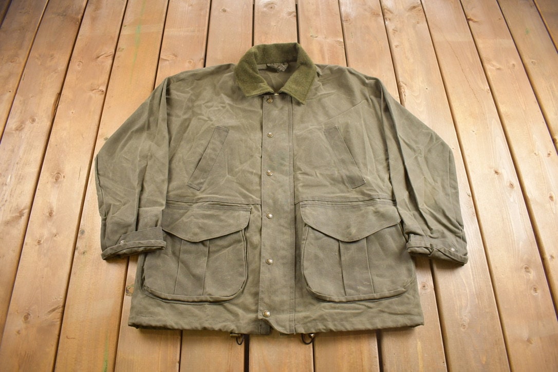 Vintage Filson Tin Cloth, Paraffin Waxed Jacket. Size 42 Workwear, Chore,  Shooting, Hunting Jacket. 