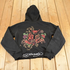 Ed Hardy Red Hoodie - Etsy