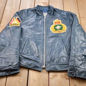 Vintage 1980s Avon Sportswear Leather Varsity Jacket / Fall Outerwear / Leather Coat / Winter Outerwear / Streetwear Fashion /Made In Canada