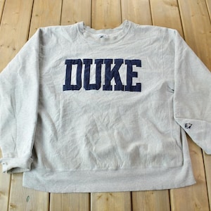 Vintage 1990s Duke University Collegiate Crewneck / Embrodiered / NCAA Sweatshirt / Sportswear / Made IN USA