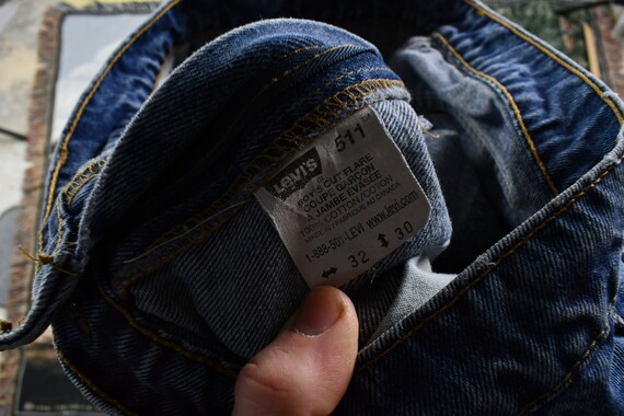 Vintage 1990s Levi's 511 Jeans Size 32 / 90s Deni… - image 5