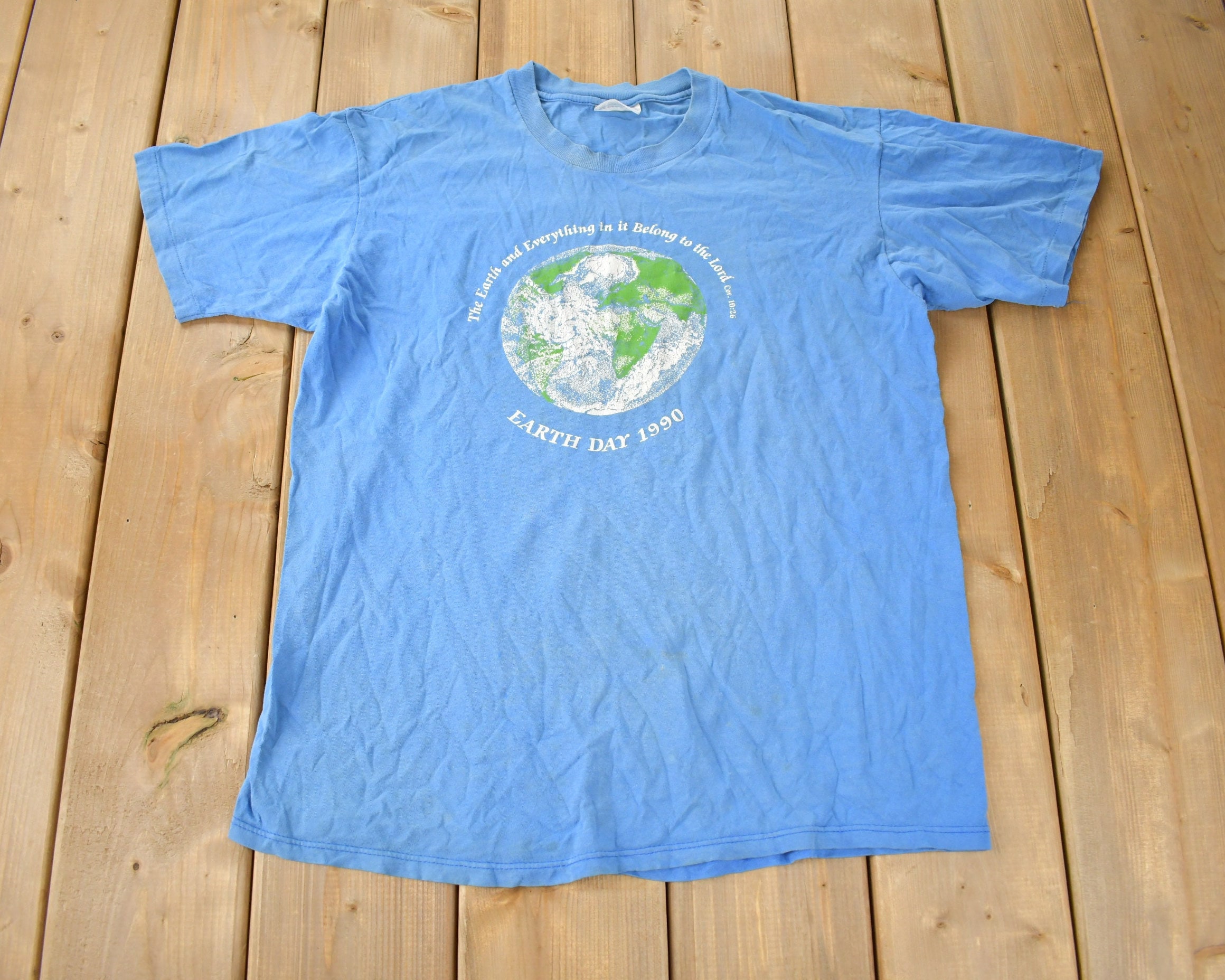 1990年ヴィンテージ アースデイ シングルステッチ グラフィックTシャツ 