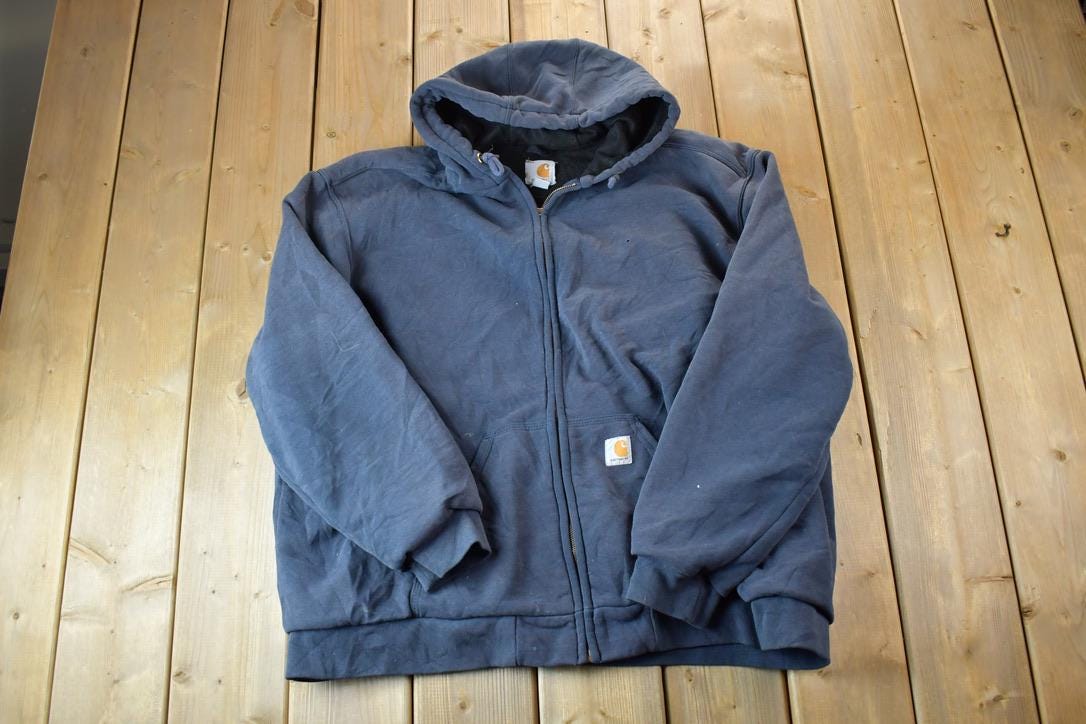 Vintage Distressed Carhartt Rain Defender Full Zip Lined Hoodie