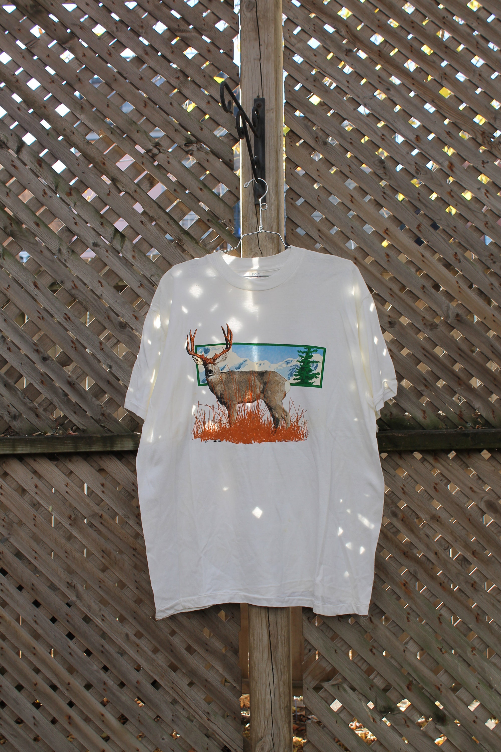 Vintage T Shirt Tier Hirsch Grafik Big Outdoor Print Etsy