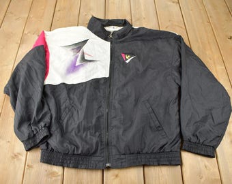 Vintage 1980s Le Coq Sportif Color Block Track Jacket Size L