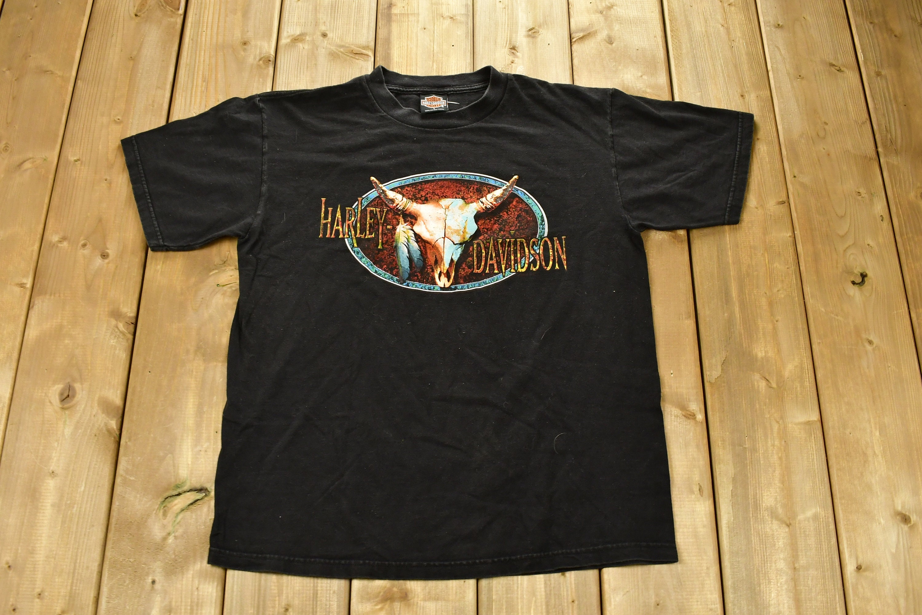 Vintage 2000 Harley Davidson Motorcycles Skull T-shirt / Big Moose 
