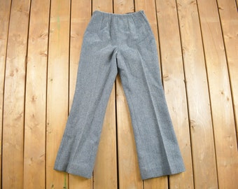 Vintage 1970s Flared Houndstooth Pants Size 28 x 28 / Flared Trousers / 70s Flares / Streetwear / Made In USA / True Vintage Womens Flares