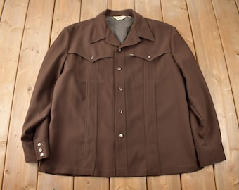 トップス 70s Lee RIDERS Polyester Western Shirts Vintage Lee Riders Pearl Snap Button Down Western Shirt