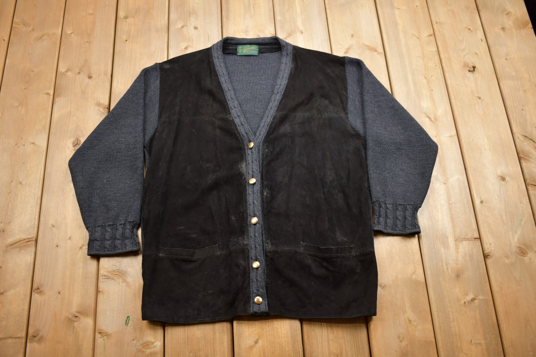 fake suède switching Euro cardigan fake suède switching Euro cardigan Euro cardigan fake