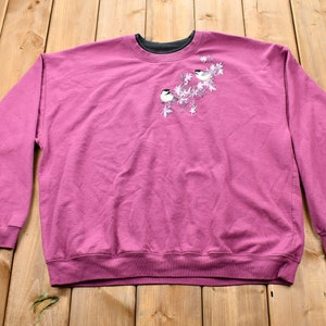 Vintage 1990s Embroidered Birds Crewneck / 90s Crewneck / Nature / Animals / Vintage Sweatshirt / American Streetwear / Pullover Sweatshirt