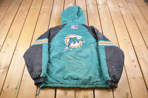 Vintage 1990s Miami Dolphins NFL Pro Line Starter Puffer Jacket