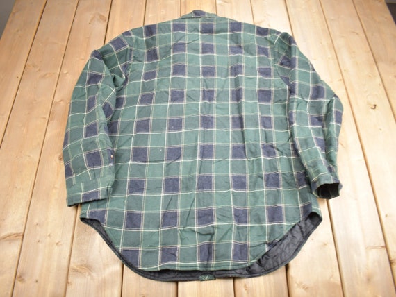 Vintage 1990s Basic Editions Quilted Plaid Jacket… - image 2