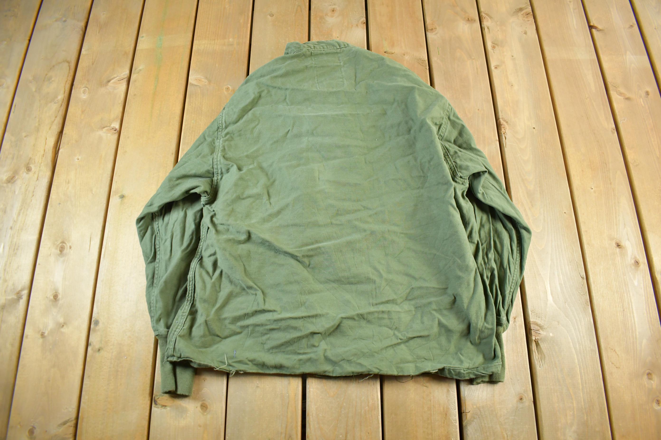 Vintage 1976 Army OG-107 Military Sateen Shirt Men