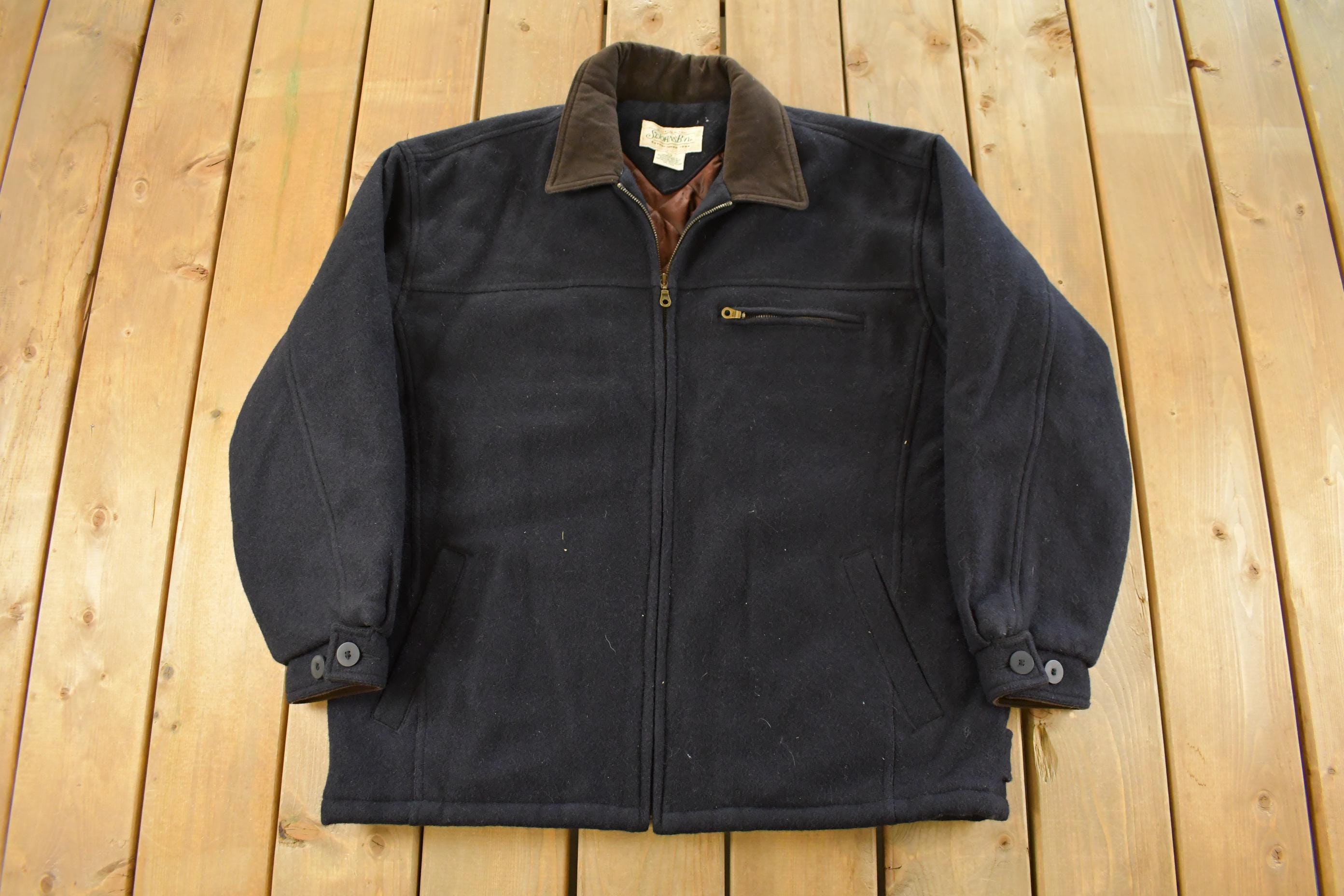 St.john’s bay wool jacket 90s Vintage 1990s St. John's Bay Wool Jacket Men's Large / Wool Coat