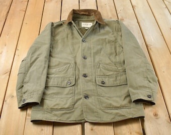 Giacca da lavoro vintage anni '90 L.L. Bean foderata, taglia XL da uomo / Abbigliamento da lavoro / Streetwear / Cappotto da fienile / LL Bean anni '90