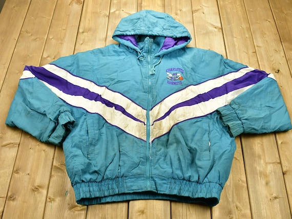 Vintage 90's Charlotte Hornets Starter Jacket NBA Basketball Puffy Coat  NICE XL