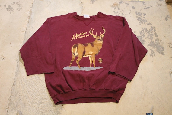 Michigan Whitetail Buck Graphic / Vintage 90s Crew