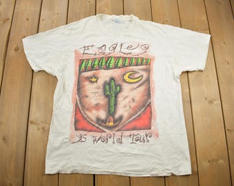 Distressed Vintage 90s Eagles Tour Band Tee Vintage 1990s