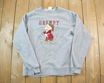Vintage 1990s Grumpy Disney Crewneck / Vintage Sweatshirt / Vintage Disney / Mickey / Embroidered / Made In USA