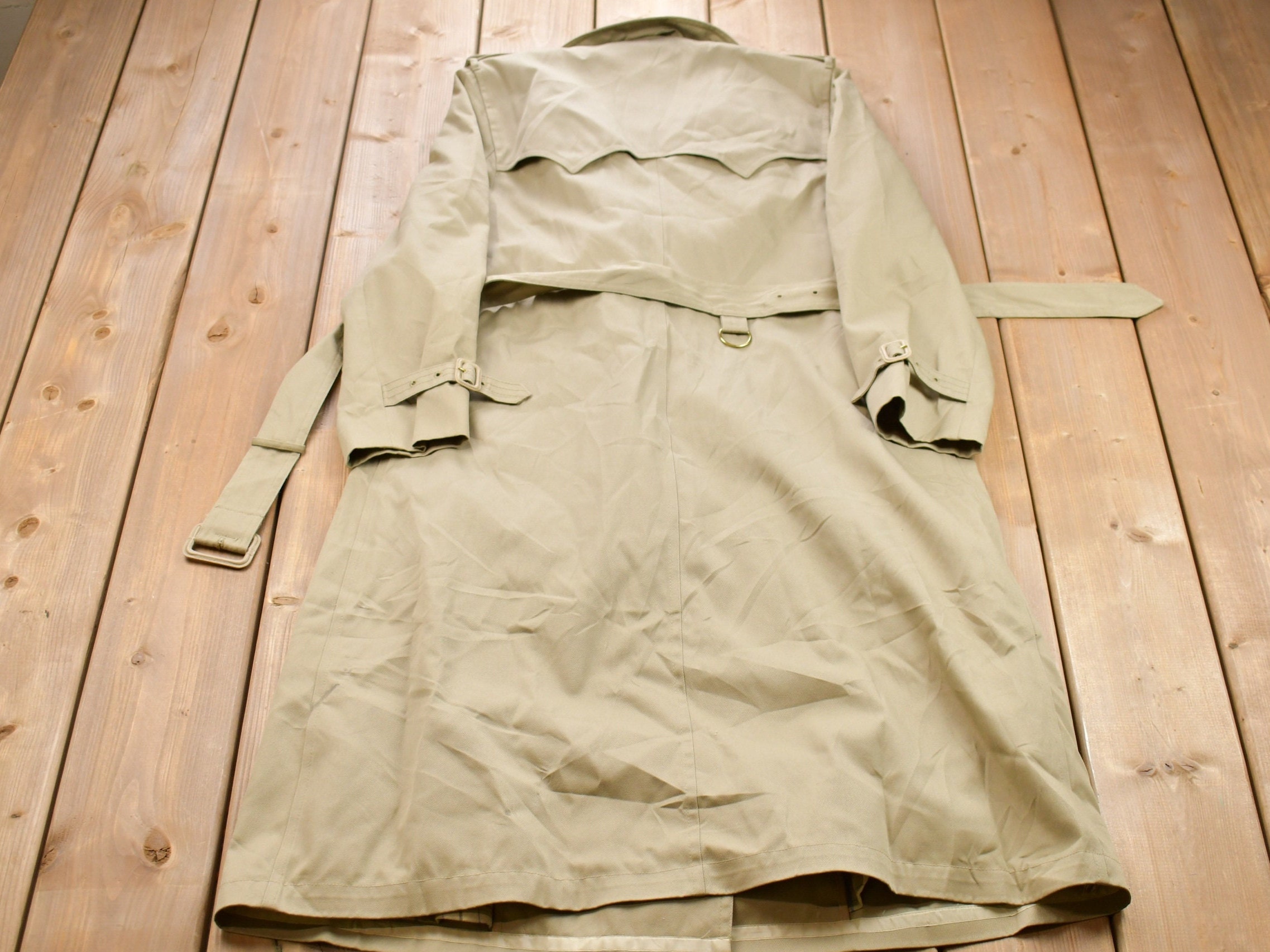 Vintage 1980s Misty Harbor Trench Coat Jacket / 90s Misty  