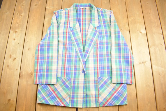Vintage 1980s Cricket Lane Button Up Blazer Jacke… - image 1