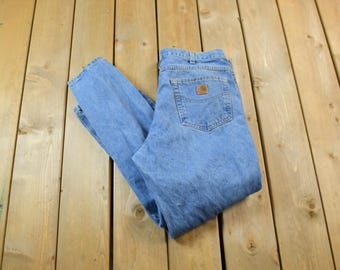 Vintage 1990s Carhartt Jeans Size 38 x 30 / 90s Carhartt Jeans / Distressed Carhartt / 90s Workwear / Carhartt Vintage / Blue Jeans