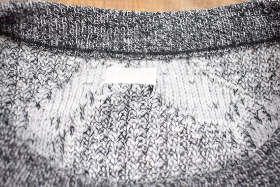 Vintage 1990s Grey Patterned Knit Crewneck Sweate… - image 3