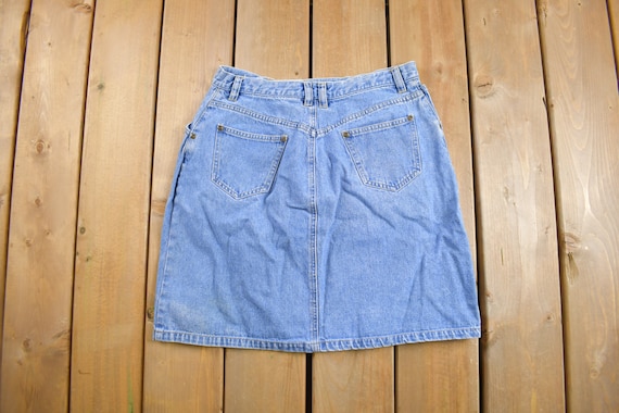 Vintage 1990s Liz Claiborne Denim Skirt Size 28 /… - image 2