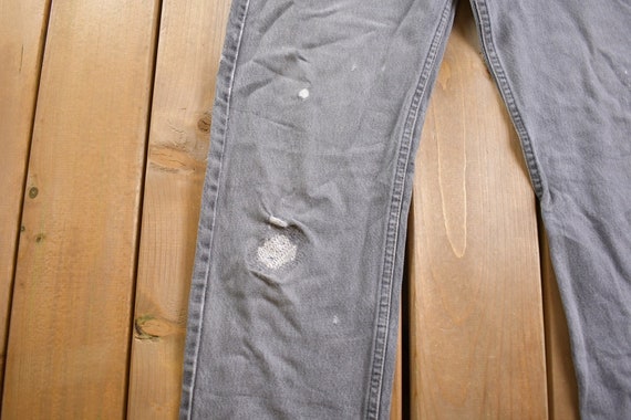 Vintage 1990s Levi's 505 Grey Denim Jeans Size 31… - image 5
