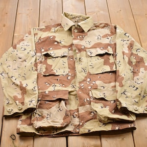 Vintage Military Button Up Shirt/ USMC / US Army Desert / Militaria / Patchwork / U.S. Army Top / Authentic Military Gear