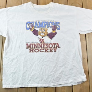 Vintage 2002 Universität von Minnesota Hockey Collegiate T-Shirt / Nickel-T-Shirt / Americana / Sportkleidung