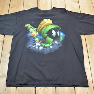 1999年ヴィンテージ マービン・ザ・マーシャン ルーニー・テューンズ カートゥーンTシャツ / 90年代グラフィックTシャツ / TVプロモーションTシャツ / ワーナーブラザーズ / シックスフラッグス / アメリカ製