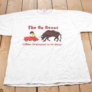Vintage 1990s The Ox Roast Graphic T-Shirt / Streetwear / Retro Style / 90s Graphic Tee / Party Shirt