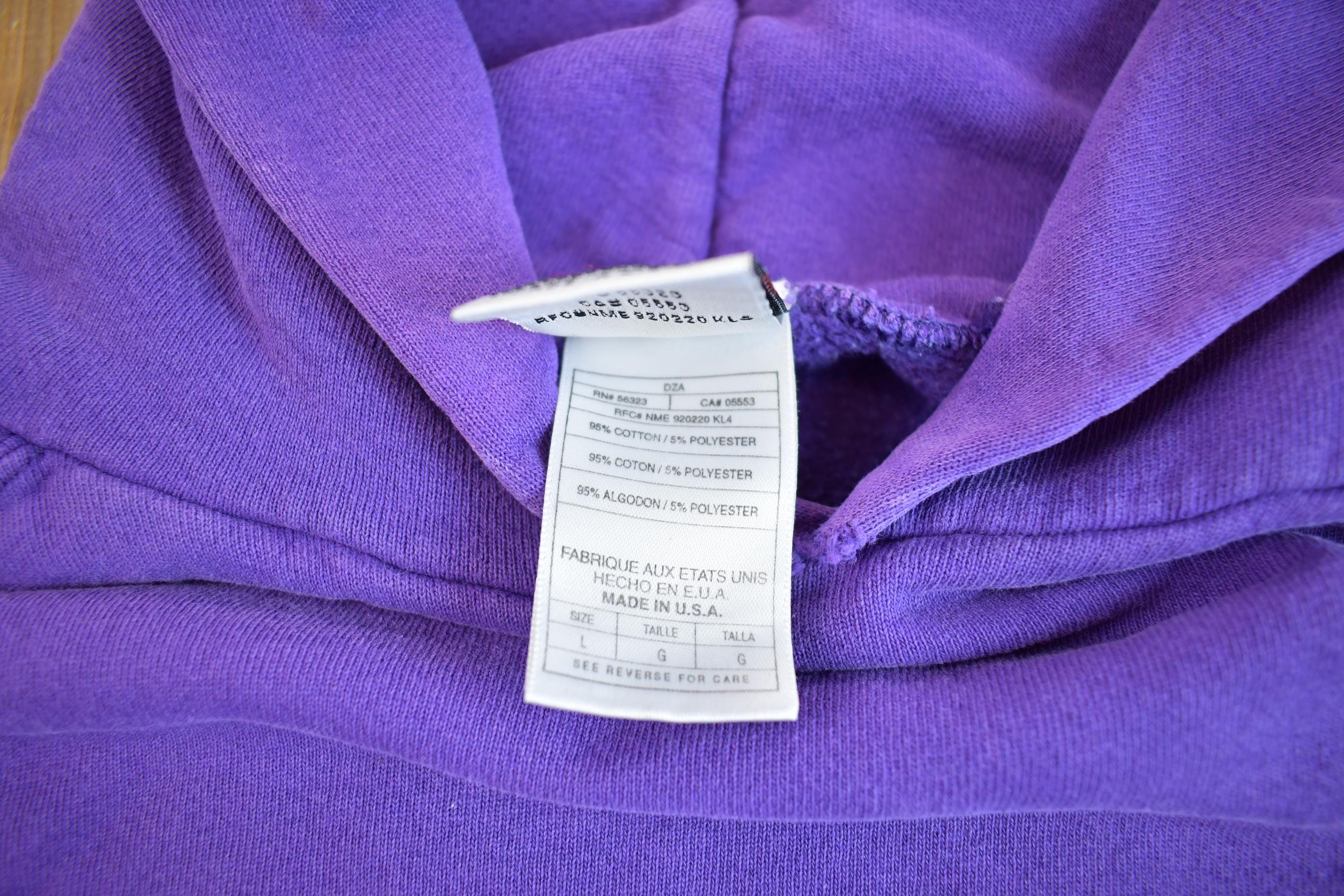 トップス 90s USA-MADE Nike Sun Fade Sweat Shirt USA Made VTG 90s Nike White Tag Hoodie Sweatshirt Size Large
