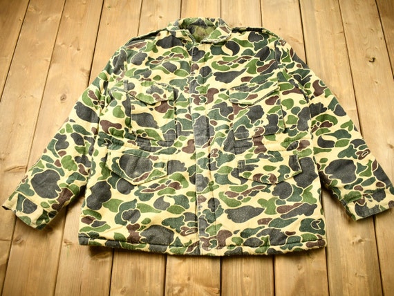 Vintage 1980s Duck Camo Quilted Lining 