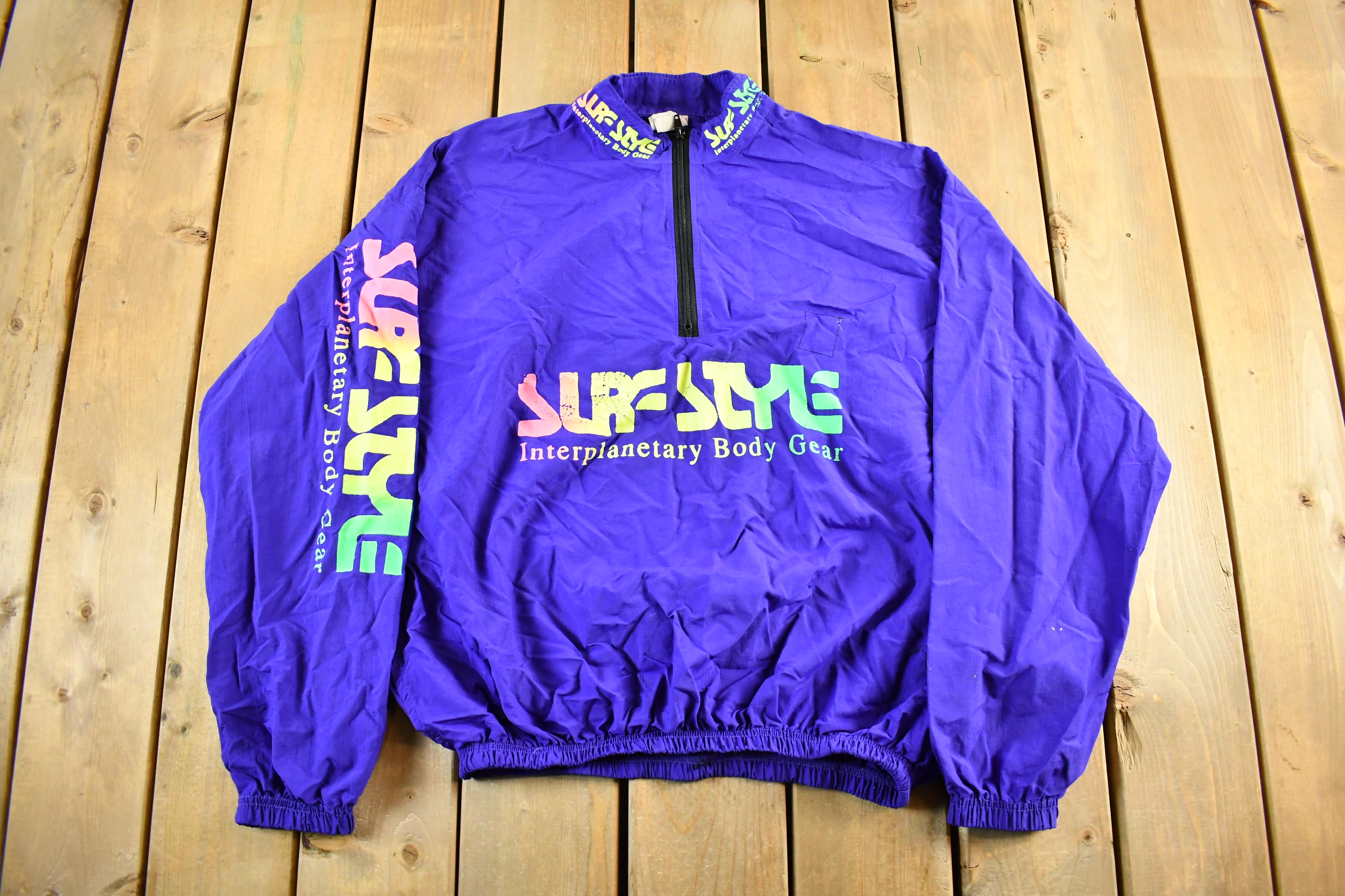Vintage 1990s Surf Style Body Gear Iridescent Pullover Windbreaker