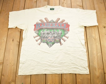 Vintage 1990s American Eagle American Baseball Theme Graphic T Shirt / Made In USA / Streetwear / Graphic Tee / Vintage Baseball